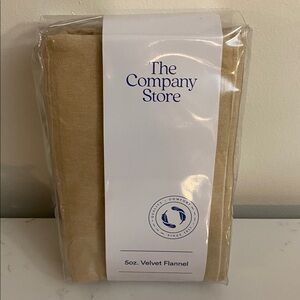 The Company Store Wheat stripe Velvet Flannel King Pillowcases 1 pair